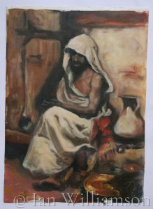 An Arab with a Pistol by Sorolla Y Bastida